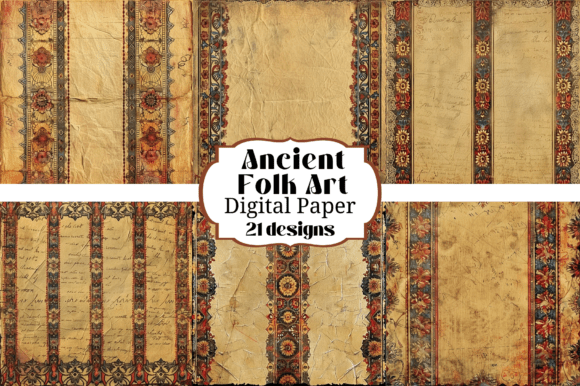 21 Ancient Folk Art Paper Backgrounds for Timeless Design
