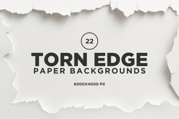 22 Torn Edge Paper Backgrounds for Authentic Texture