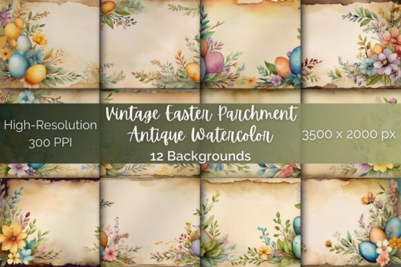 Capture the Timeless Beauty of Easter with Vintage Easter Parchment Backgrounds