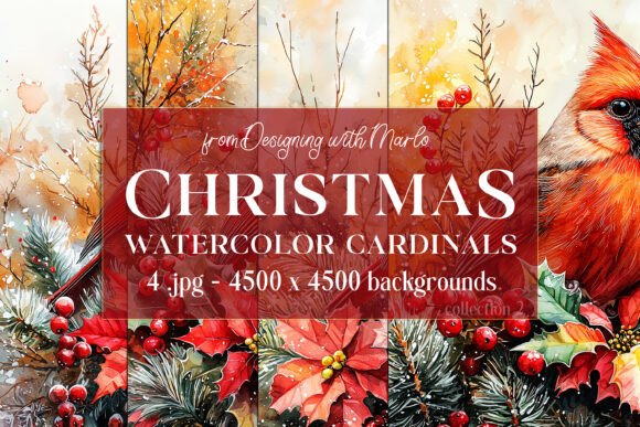 Christmas Cardinal Bird Backgrounds, S2: A Designer's Deep Dive