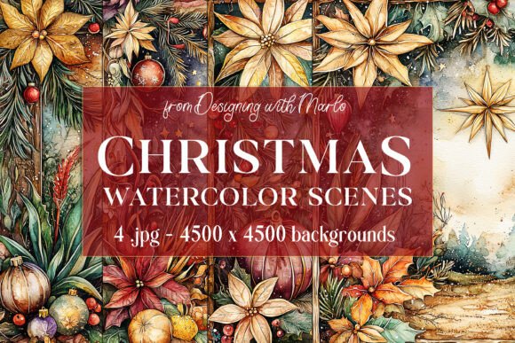Christmas Scenes Backgrounds, Set 41: A Creative Toolkit