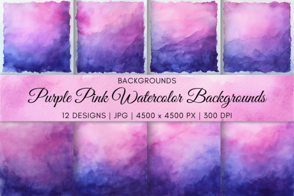 Embrace the Magic of Purple Pink Watercolor Backgrounds
