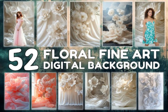 Floral Fine Art Digital Backgrounds: Instant Artistry