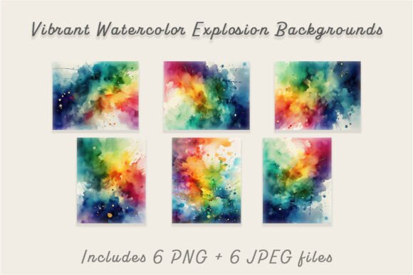 Inject Bold, Radiant Energy with Watercolor Explosion Backgrounds