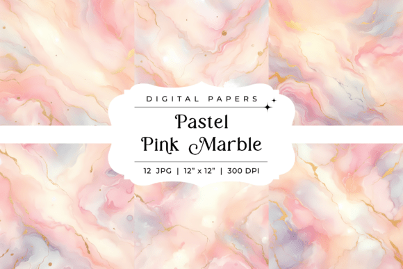 Pastel Pink Marble Backgrounds: Elegant Design Assets