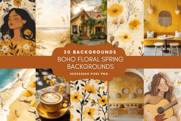 Spring Into Design: Using Boho Floral Spring Backgrounds