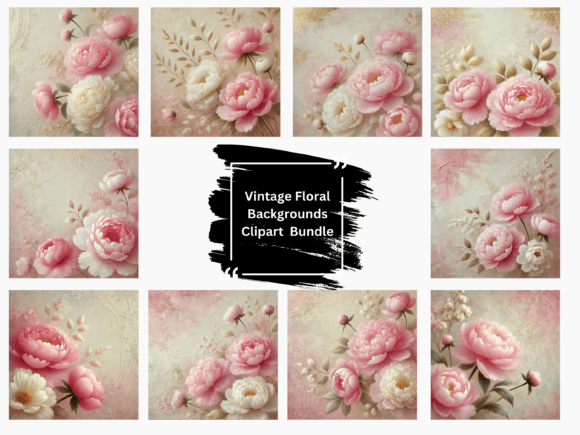 Timeless Elegance: Unveiling Distressed Vintage Peony Backgrounds