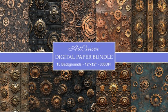 Unlock Creative Potential with Steampunk Gears & Clockwork Backgrounds