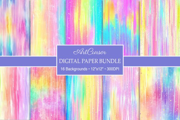 Unlock Creative Projects with Pastel Rainbow Electric Rain Backgrounds