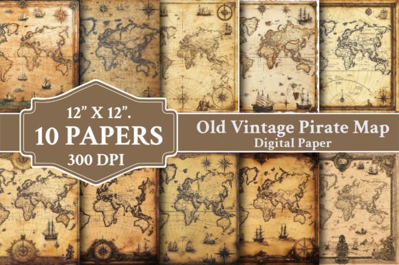 Unlocking Adventure: Vintage Pirate Treasure Map Backgrounds