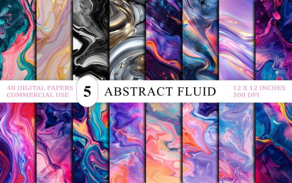 Vivid Marble Swirl Abstract Backgrounds: A Design Asset for Dynamic Creators