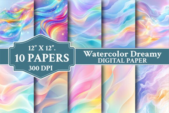 Watercolor Dreamy Backgrounds for Creative Projects