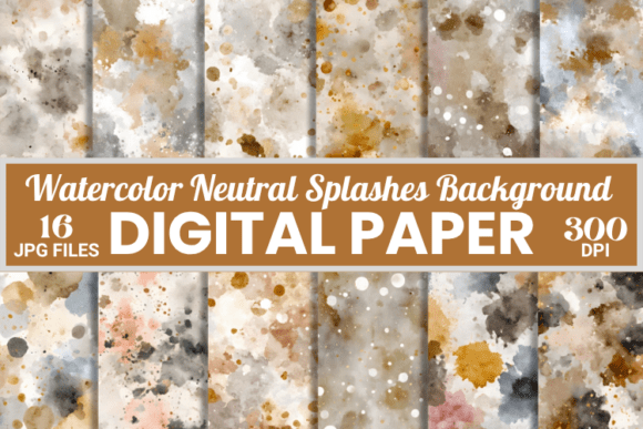 Watercolor Neutral Splashes Backgrounds: A Versatile Design Asset for 2025